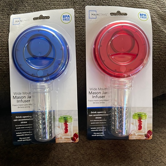 Mainstays Kitchen 2 Wide Mouth Mason Jar Infuser Lids New Poshmark